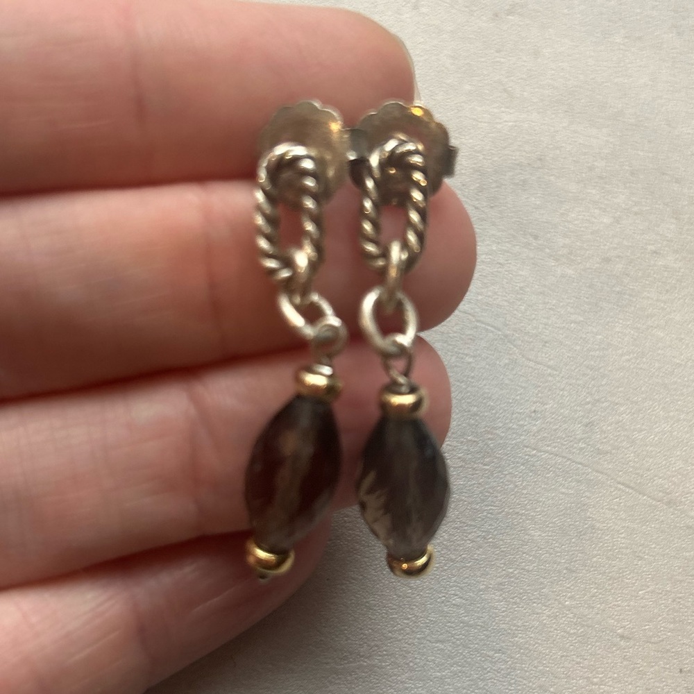 David Yurman Smokey Quartz drop Earrings